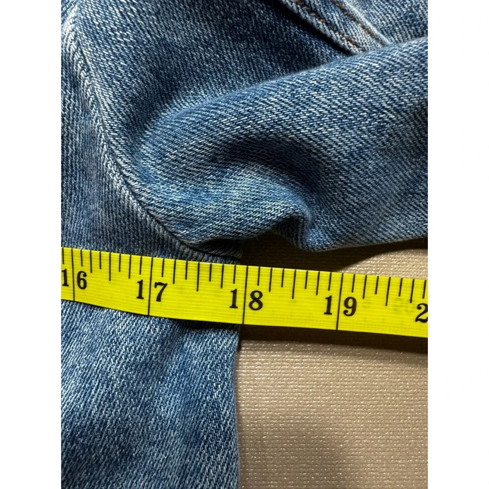 Free People Womens Light Wash Paneled Denim Trucker Jacket Blue Size S - Picture 9 of 9